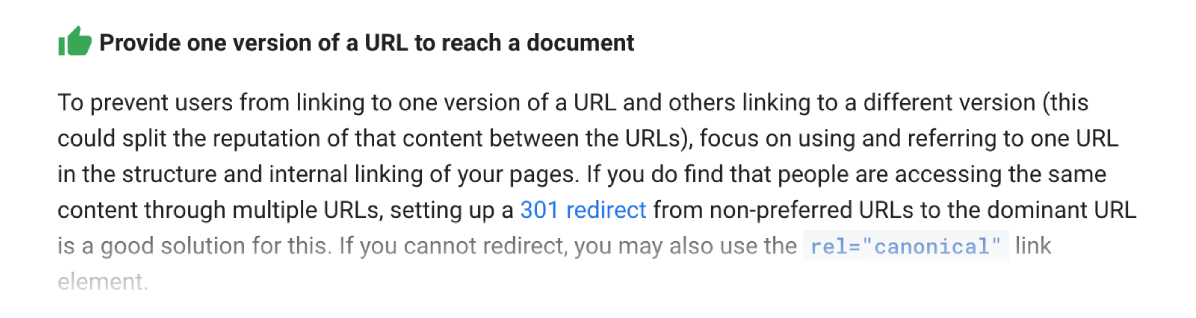 1 url per webpagina