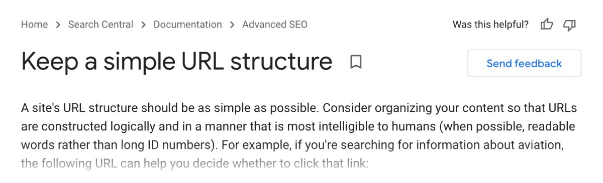 Google vind de URL-structuur van je website belangrijk.