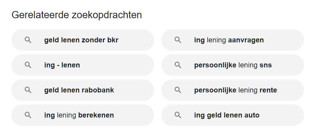 gerelateerde zoekopdrachten