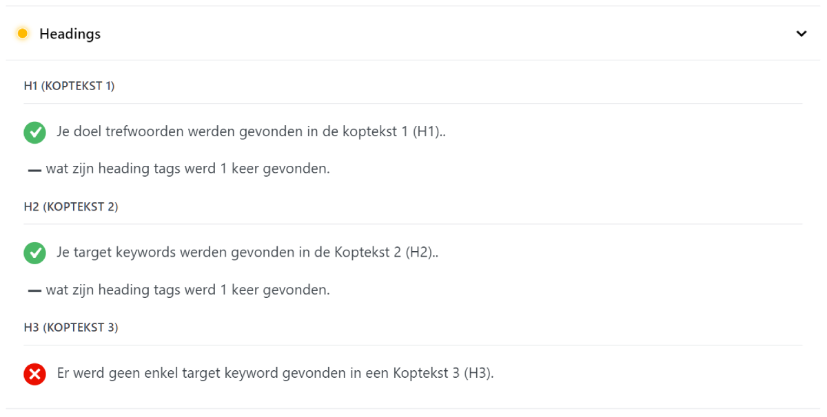 content analyse wat zijn heading tags