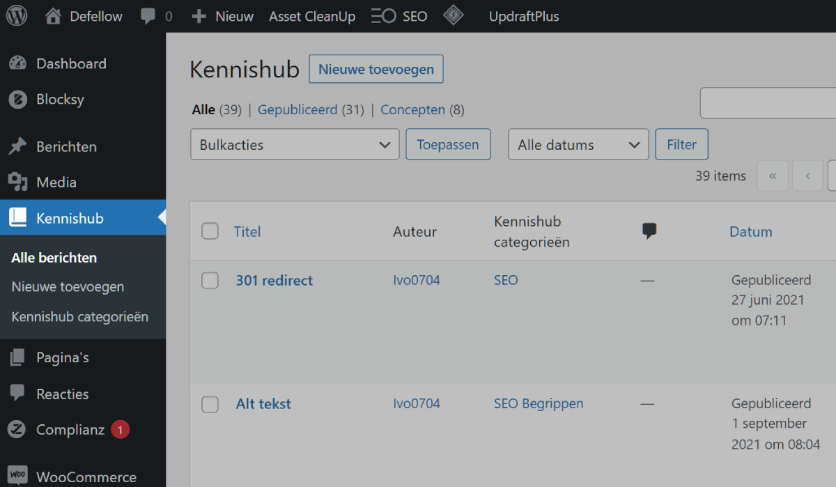 kennishub post type wordpress seo